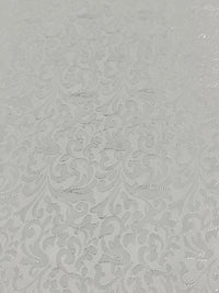 Brocade - 60-inches Wide Matte Chateaux Jacquard White New Color!