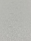 Brocade - 60-inches Wide Matte Chateaux Jacquard White New Color!