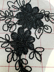 Grab Bag - Embroidered Black Lace Motif Applique