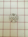 Decorative Gems - Rhinestone Brooch/Tiara Embellishments Crystal and Silver - 1.25-inch