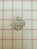 Decorative Gems - Rhinestone Brooch/Tiara Embellishments Crystal and Silver - 1.25-inch