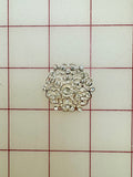 Decorative Gems - Rhinestone Brooch/Tiara Embellishments Crystal and Silver - 1.25-inch