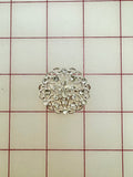 Decorative Gems - Rhinestone Brooch/Tiara Embellishments Crystal and Silver - 1.25-inch