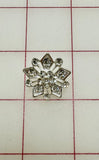 Decorative Gems - Rhinestone Brooch/Tiara Embellishments Crystal and Silver - .75 - 1-inch