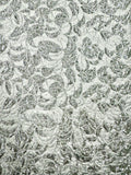 Brocade - 45-inches Wide Metallic White Silver Special Purchase!