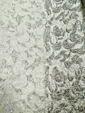 Brocade - 45-inches Wide Metallic White Silver Special Purchase!