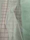 Sparkle Organza - 60-inches Wide Mint Julep Green with Silver Sparkle Microdots