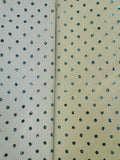 Fancy Organza- 60-inches Wide Soft White with Aquamarine Sparkle Dots