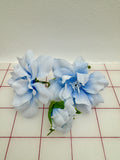 Flowers - Pale Blue 3-Pack Two Blooms and One Bud