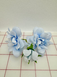 Flowers - Pale Blue 3-Pack Two Blooms and One Bud