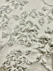 Brocade - 58-inches Wide Metallic Silver Reversible NEW!