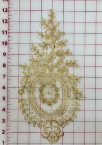 Appliques - Gold Metallic Corded Lace Appliques