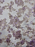 Brocade - 58-in 3D Lilac, Winter White, and Palest Gold Reversible New Color!