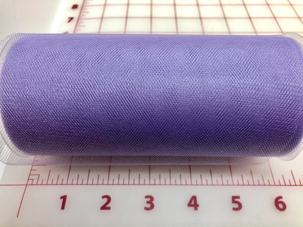 Glimmer Tulle - 6-inches Wide Lavender Sold Per Roll