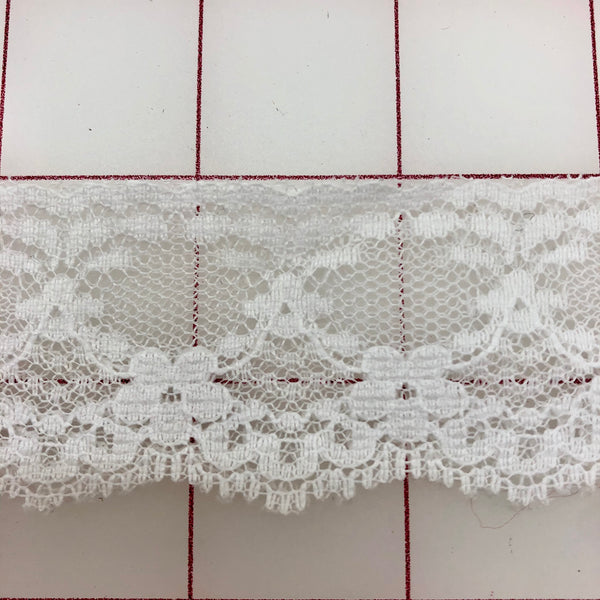 Lace Trim - 1.5-inches wide White Lace Close-Out