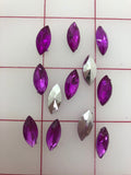 Decorative Gems - Acrylic Gems Violet Navettes 1/4-inch Close-Out