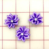 Flowers - Satin Rhinestone Flower 3-Pack Lavender