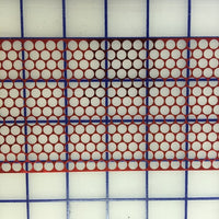 Sequin Trim - 3-inch Honeycomb Sequin Holes Red