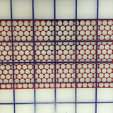 Sequin Trim - 3-inch Honeycomb Sequin Holes Red