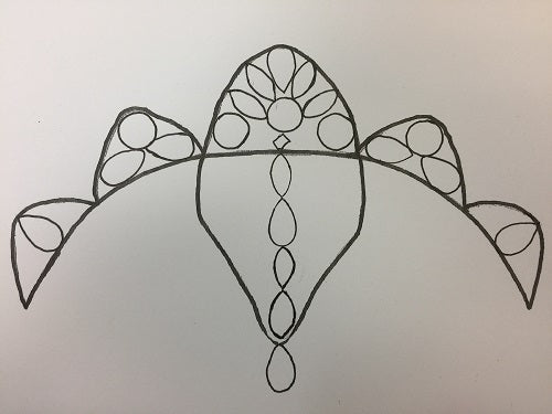 Tiara Design Pattern - Classic Tiara with Narrow Forehead Piece
