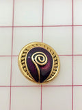 Button - Gold and Plum Fancy Button Close-Out