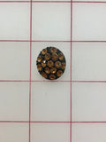Button - Fancy Smoked Topaz Rhinestones .75-inch Close-Out