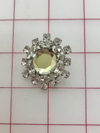 Button - Crystal with Jonquil Close-Out