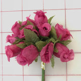 Flowers - Mini Rosebud Bunch Pink-Burgundy