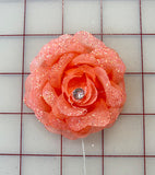 Flowers - Rose Coral with Glitter
