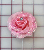 Flowers - Rose Pink with Glitter