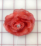 Flowers - Rose Red with Glitter