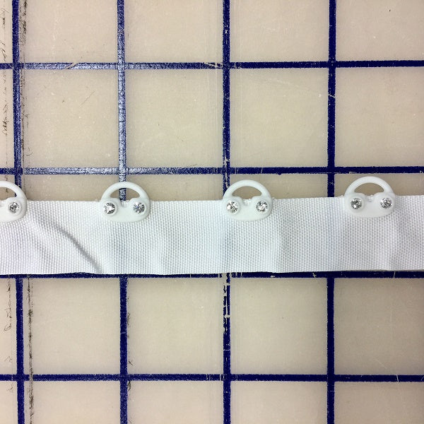 Non-Metallic Trim - Eyelet Trim White w/Rhinestones