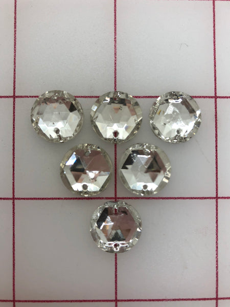 Rhinestones - 13mm Czech Crystal Round Sew-On