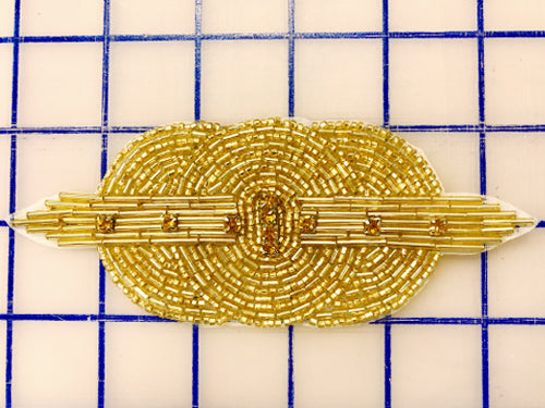 Applique - Vintage Gold with Topaz Art Deco-Style Close-out