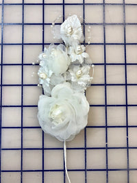 Flowers - Flower Spray Headpiece Ivory
