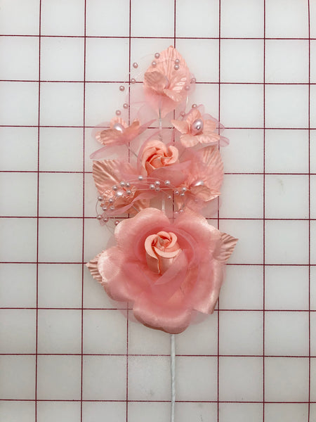 Flowers - Flower Spray Headpiece Blush Pink