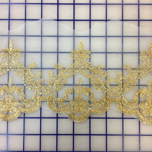 Metallic Trim - 5-inch Gold and White