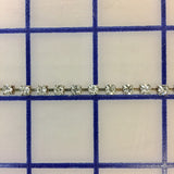Rhinestone Trim - Czech Chain 16ss Crystal on Silver