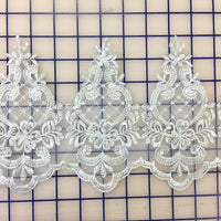 Metallic Trim - 7-inch Scalloped Silver