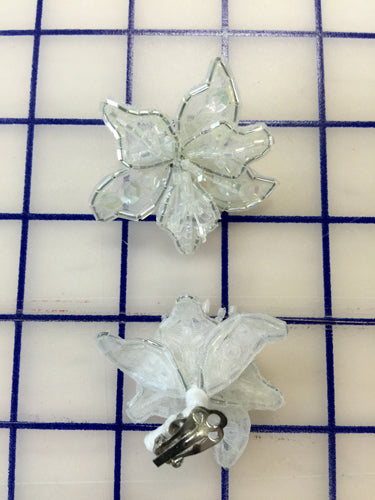 Flower Clips White 