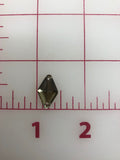 Rhinestones - 18x11mm Czech Black Diamond Diamond Shape Sew-On