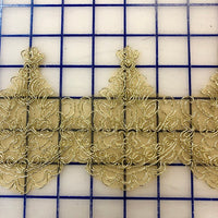 Metallic Trim - 4-inch 12 Motif Corded Gold