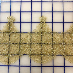 Metallic Trim - 4-inch 12 Motif Corded Gold