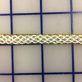 Metallic Trim - 3/8-inch Wide Gold and White