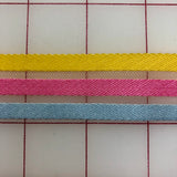 Ribbon on Horsehair - 1-inch Yellow Pink and Blue