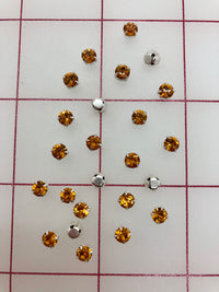 Rhinestones - 18SS Swarovski Topaz Chaton Montees 24-PK