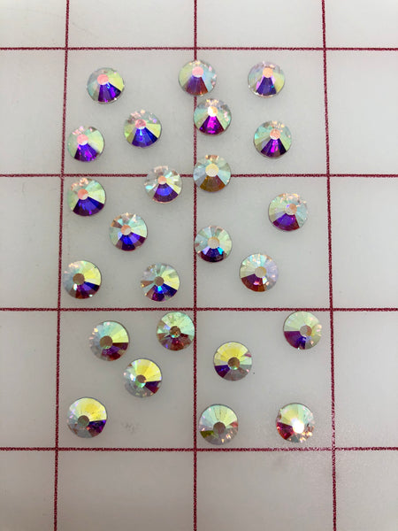 Rhinestones - 34ss Czech "Bright-Cut" Crystal AB Flat Back 36PK