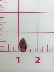 Rhinestones -10x18mm Czech "Bright-Cut" Amethyst Pear-Shape Sew-On