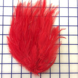 Feather Trim - Hackle Pads Red