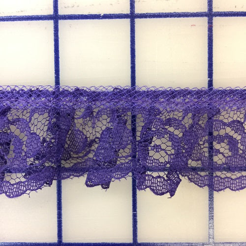 Ruffled Lace Trim - 1.25-inch Ruffled Lace Purple
